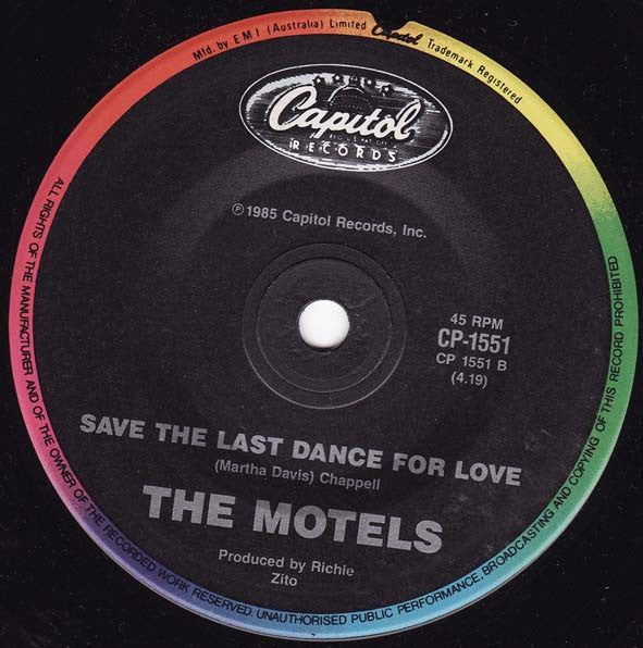 The Motels : Shame (7")