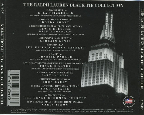 Various : The Ralph Lauren Black Tie Collection (CD, Comp)