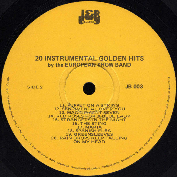 The European Show Band : 20 Instrumental Golden Hits (LP)