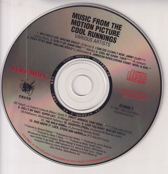 Various : Cool Runnings (Music From The Motion Picture) (CD, Comp)
