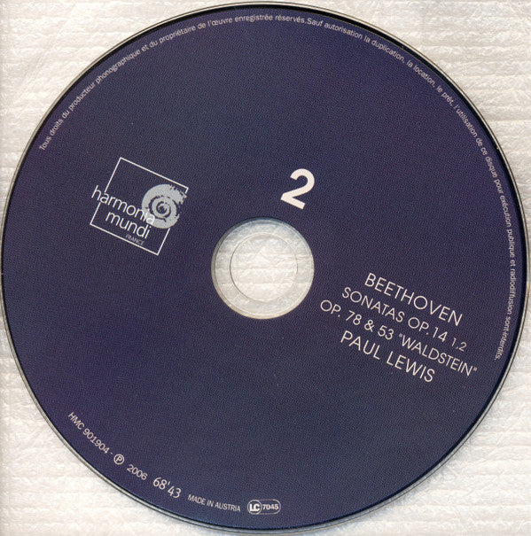 Beethoven* • Paul Lewis (7) : #2 : Sonatas Op. 13 "Pathétique", 14, 22, 53 "Waldstein" 78, 79, 90, 101, 106 "Hammerklavier" (3xCD, Album)