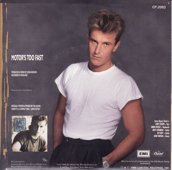 James Reyne : Motor's Too Fast (7", Single)
