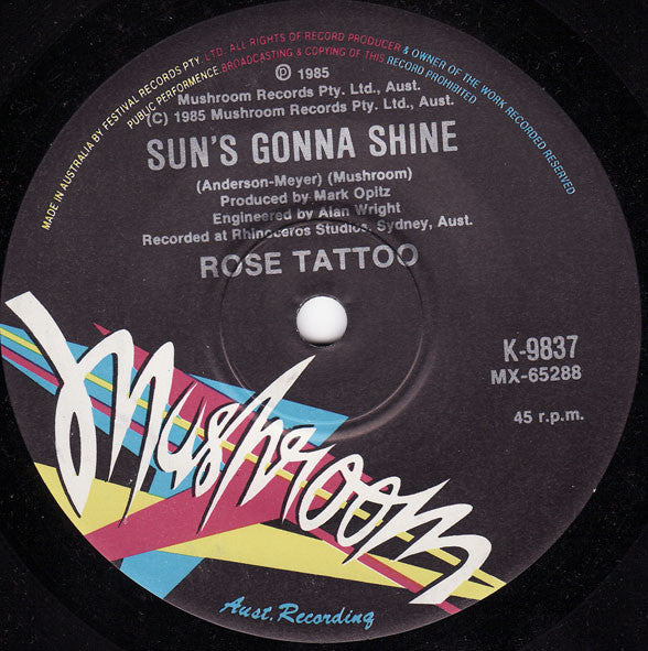 Rose Tattoo : Born To Be Wild (7", Single)