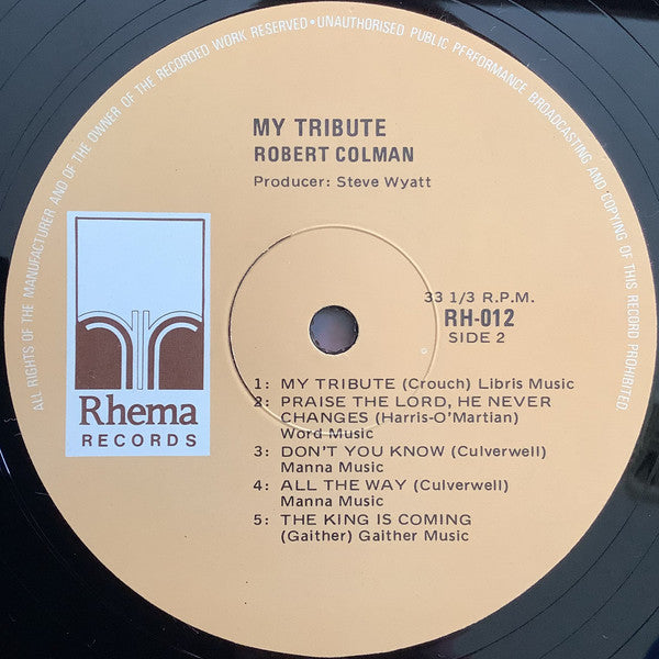 Robert Colman : My Tribute (LP)