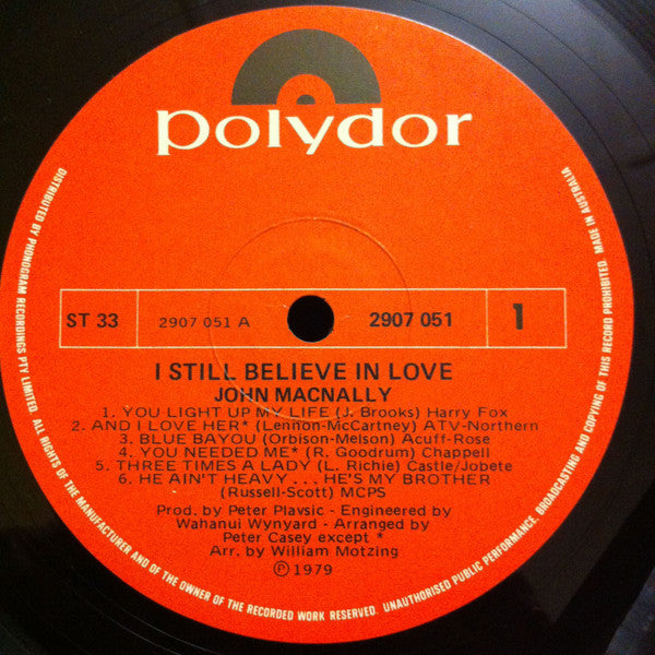 John MacNally : I Still Believe In Love (LP)