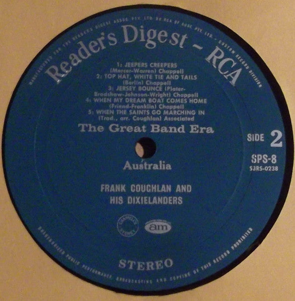 Frank Coughlan And His Dixielanders : The Great Band Era - Australia (LP, Album)