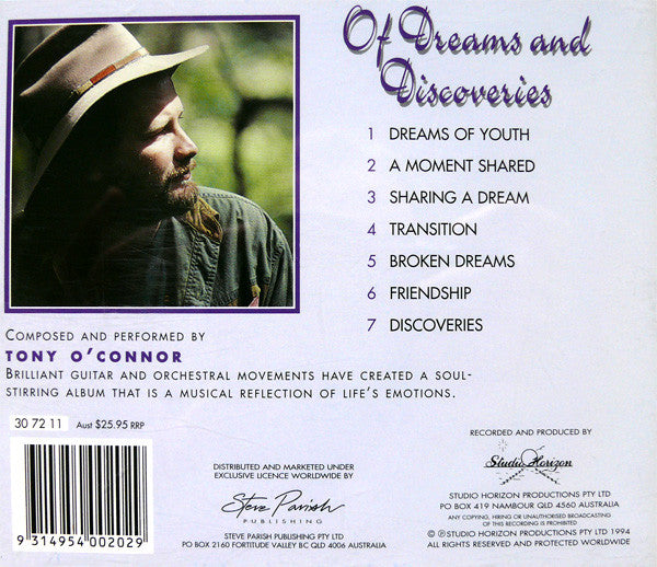 Tony O'Connor (2) : Of Dreams And Discoveries (CD, Album)