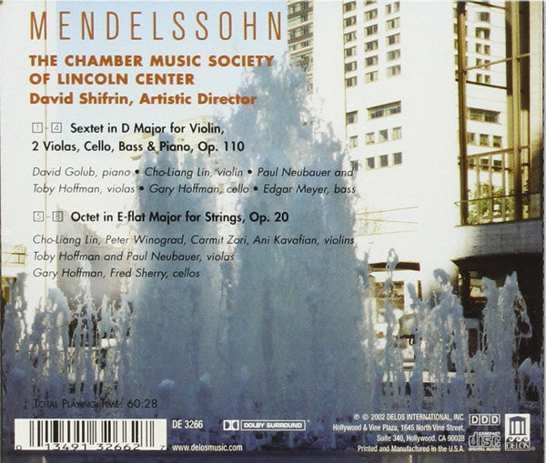 Felix Mendelssohn-Bartholdy - The Chamber Music Society Of Lincoln Center : Octet In E-flat For Strings, Op. 20 / Sextet In D For Violin, 2 Violas, Cello, Bass And Piano, Op. 110 (CD, Dol)