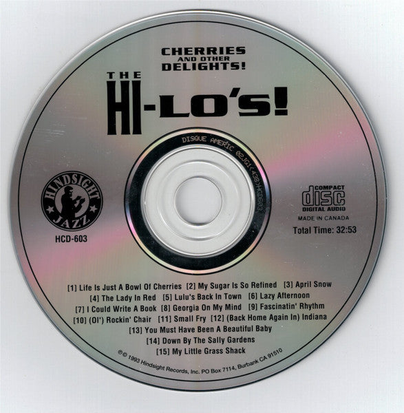 The Hi-Lo's : Cherries And Other Delights (CD, Album)