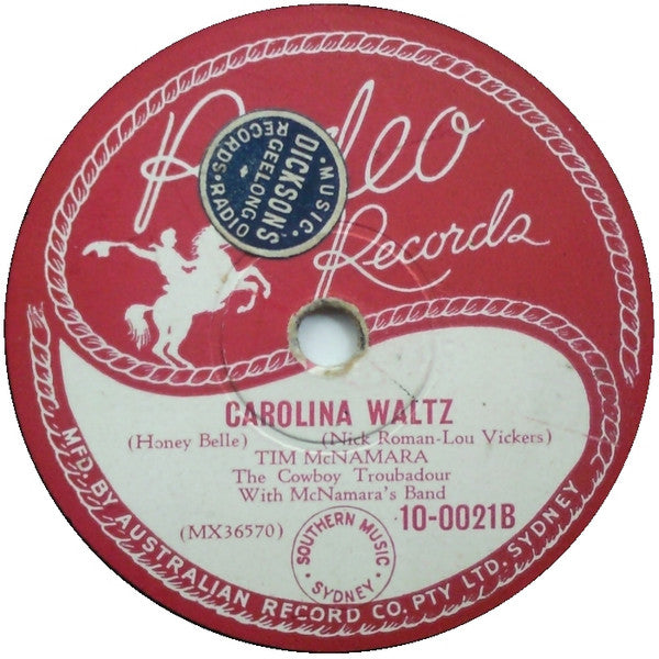 Tim McNamara (2) : Old Shep / Carolina Waltz (Honey Belle) (Shellac, 10")