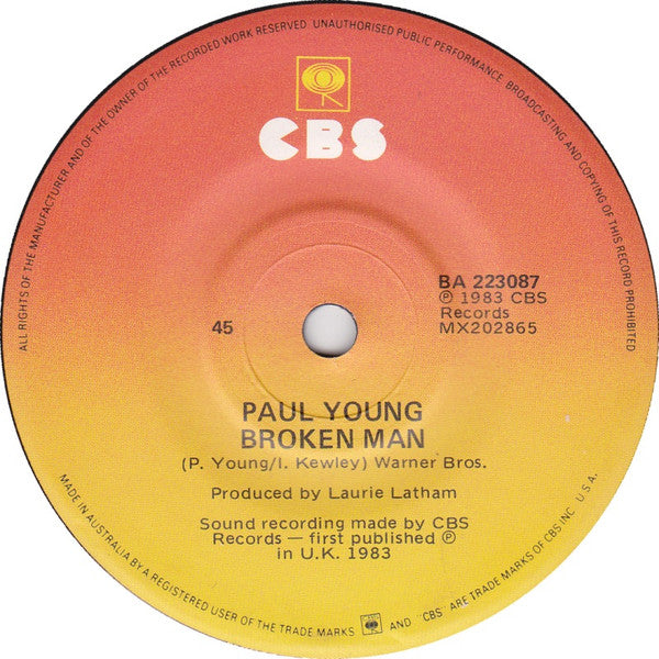 Paul Young : Wherever I Lay My Hat (7", Single)