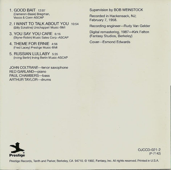 John Coltrane : Soultrane (CD, Album, RE, RM)
