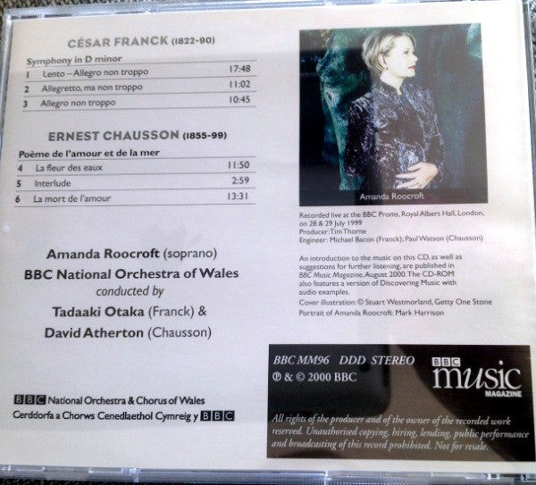 Ernest Chausson / César Franck : Poème De L'amour Et De La Mer / Symphony In D Minor (CD, Enh)