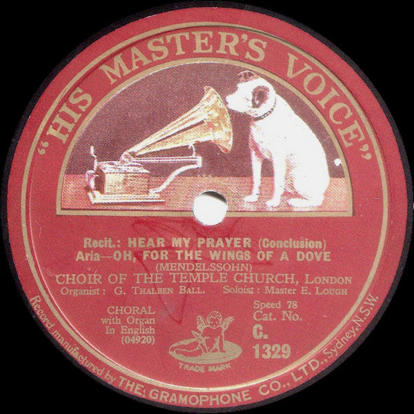 Choir Of The Temple Church* : Hear My Prayer (Shellac, 12")