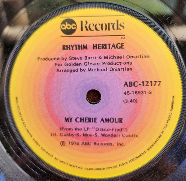 Rhythm Heritage : Barretta's Theme (Keep Your Eye On The Sparrow) / My Cherie Amour (7")