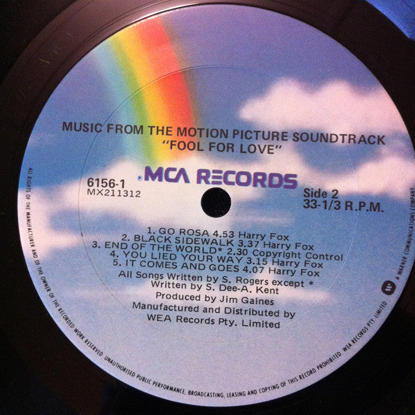 Jim Gaines And Sandy Rogers : Music From The Motion Picture Soundtrack - Fool For Love (LP, Album)