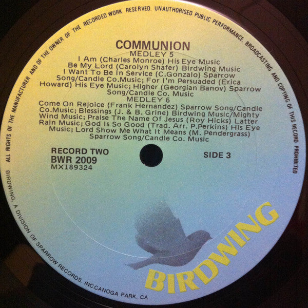 Various : Communion (A Sing-A-Long For God's People In Harmony) (2xLP)