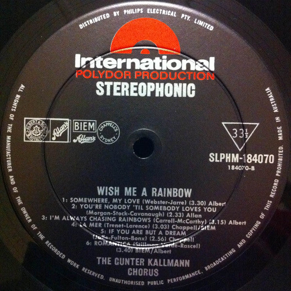 Günter Kallmann Chor : Wish Me A Rainbow (LP)