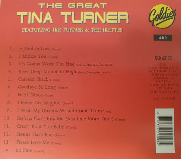 Tina Turner Featuring Ike Turner & The Ikettes : The Great Tina Turner (CD, Comp)