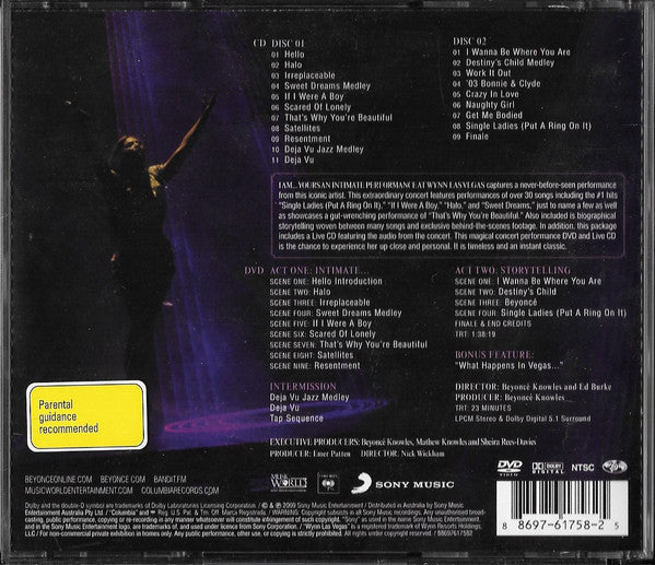 Beyoncé : I Am... Yours (An Intimate Performance At Wynn Las Vegas) (2xCD, Album + DVD-V, Copy Prot., NTSC, Reg)