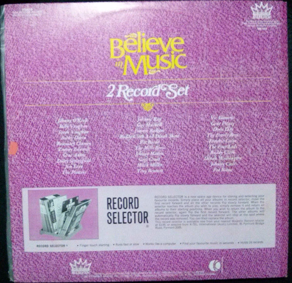 Various : Believe In Music (2xLP, Comp)