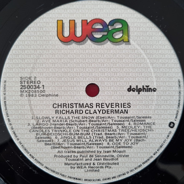 Richard Clayderman : Christmas Reveries (LP, Album)