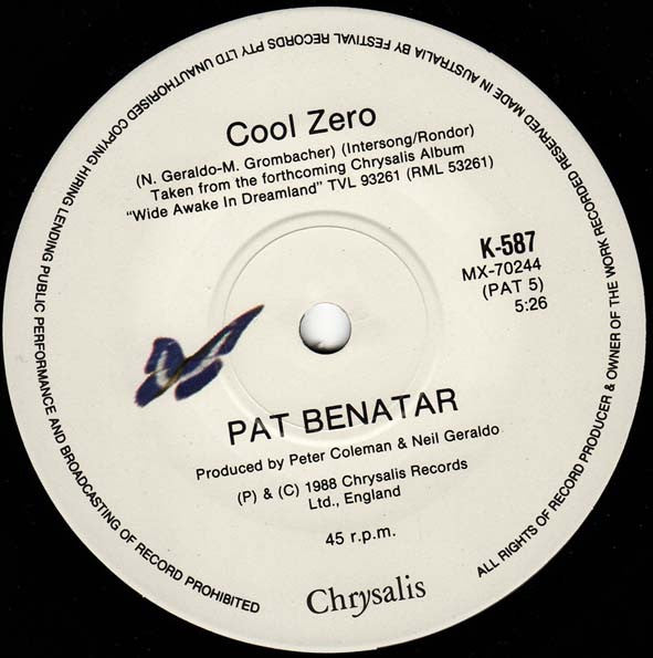Pat Benatar : All Fired Up (7", Single, Ltd)