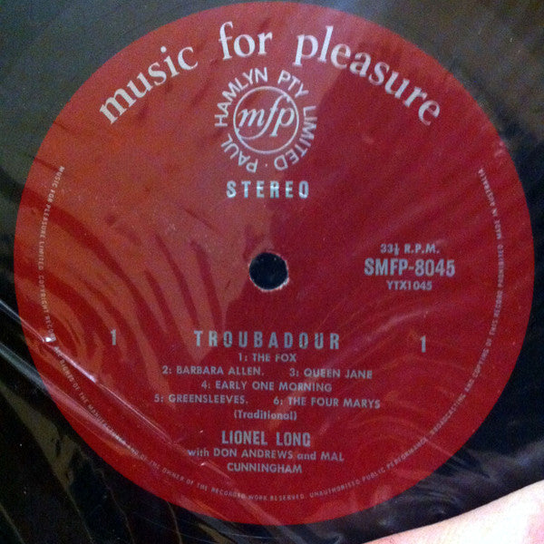 Lionel Long : Troubadour (LP)