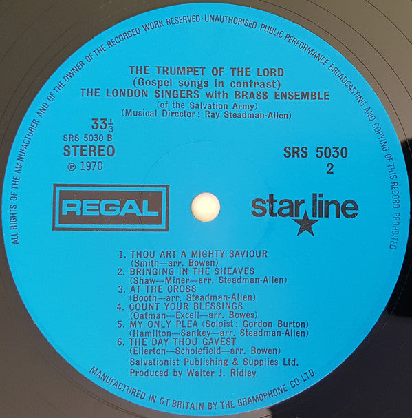 The London Singers - With Brass Ensemble Of The Salvation Army (2) : The Trumpet Of The Lord (LP)