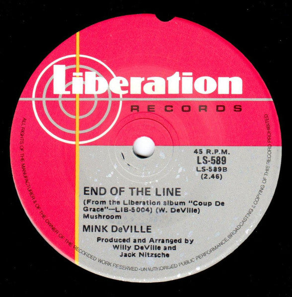 Mink DeVille : Just Give Me One Good Reason/End Of The Line (7", Single)