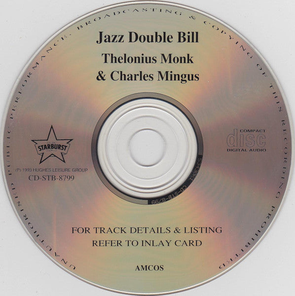 Thelonious Monk / Charles Mingus : Jazz Double Bill (CD, Comp)