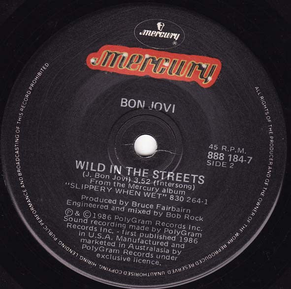 Bon Jovi : Livin' On A Prayer (7", Single)