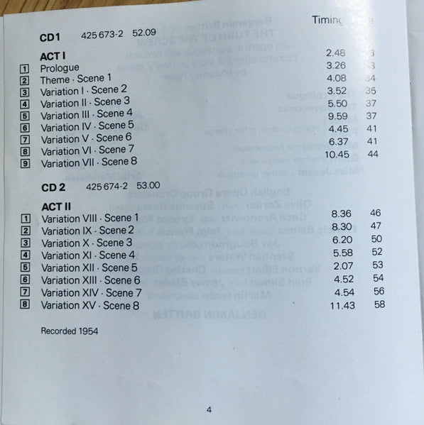 Britten* : The Turn Of The Screw (2xCD, Album, Mono, RE, RM)