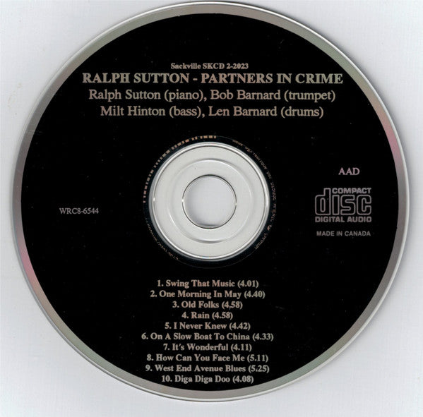 Ralph Sutton (2) : Partners In Crime (CD, RE)