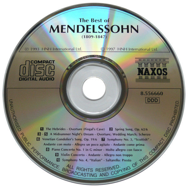 Felix Mendelssohn-Bartholdy : The Best Of Mendelssohn (CD, Comp)