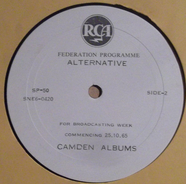 Various : RCA Federation Programme For Broadcasting Week Commencing 25.10.65 (LP, Transcription)