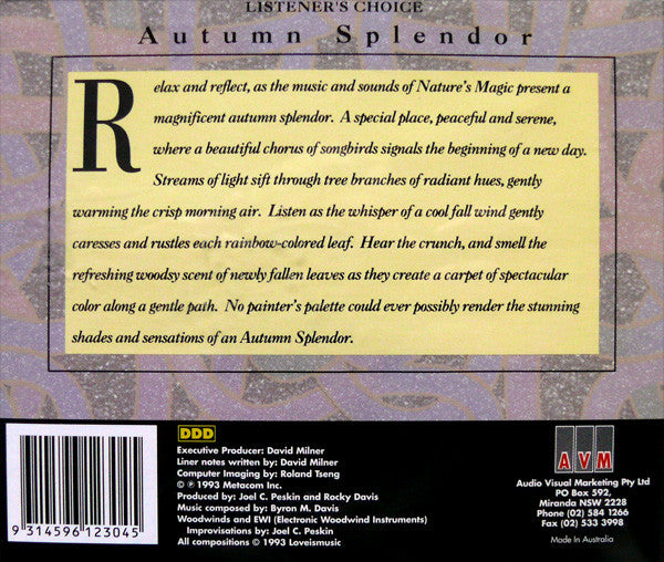 Byron M. Davis : Autumn Splendor (CD)
