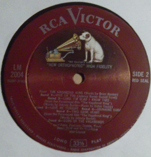 Oreste* And Jean Fenn Sing Music From Rudolf Friml's* : The Vagabond King (LP, Album)