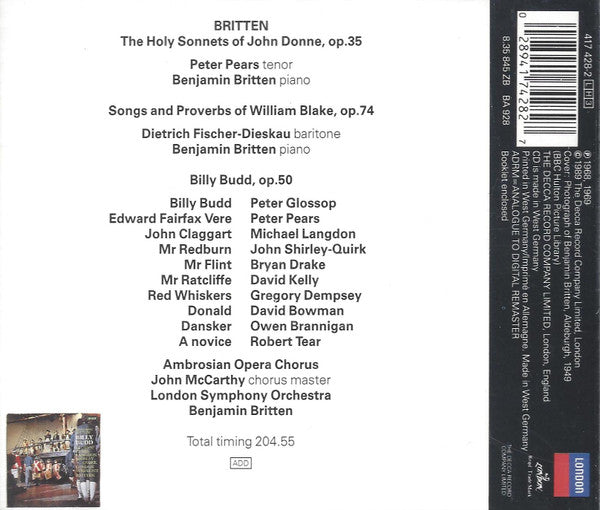 Benjamin Britten : Billy Budd (3xCD, Album, RE, RM)