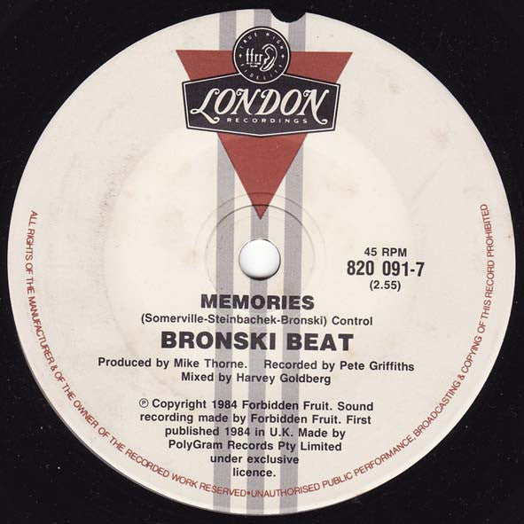 Bronski Beat : Smalltown Boy (7")