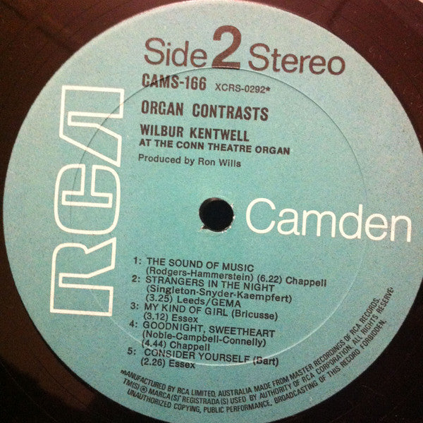 Wilbur Kentwell : Organ Contrasts (LP, Album)
