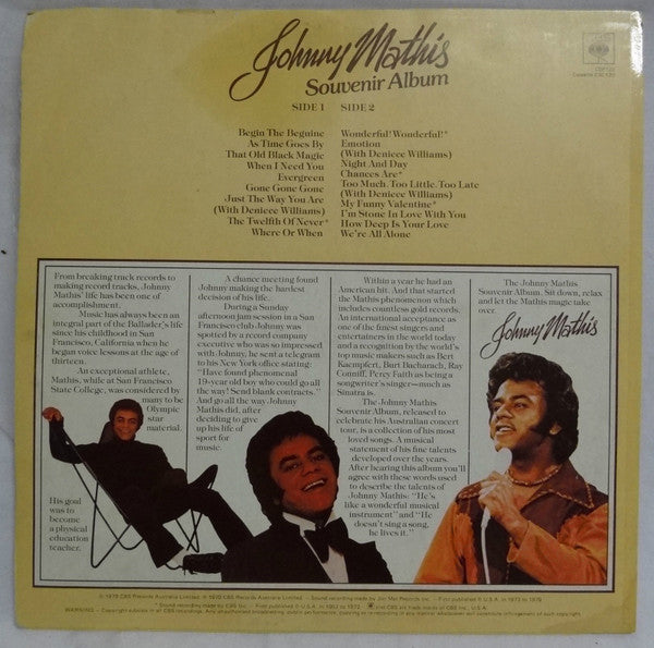 Johnny Mathis : Souvenir Album (LP, Comp)