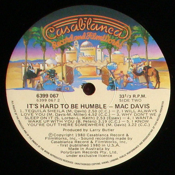 Mac Davis : It's Hard To Be Humble (LP, Album)