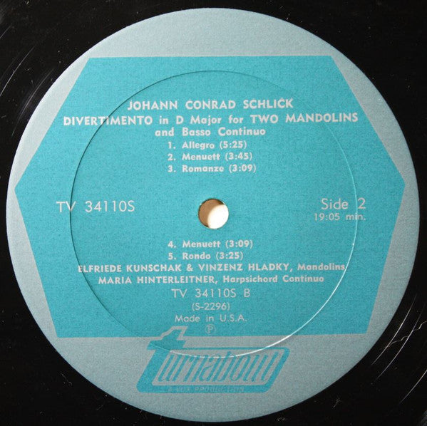 Beethoven*, Schlick* : Music For Mandolin (LP, Album)