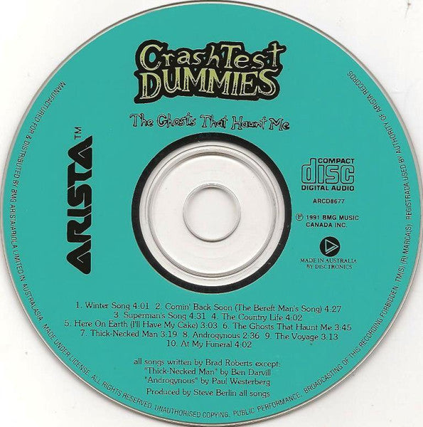 Crash Test Dummies : The Ghosts That Haunt Me (CD, Album)