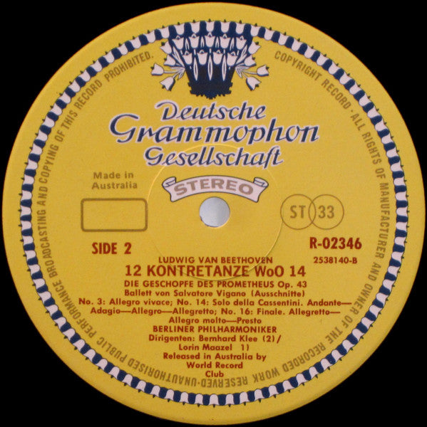 Beethoven* - Berliner Philharmoniker, Bläser Der Berliner Philharmoniker*, Lorin Maazel, Bernhard Klee : Märsche Und Tänze (LP, Comp, Club)