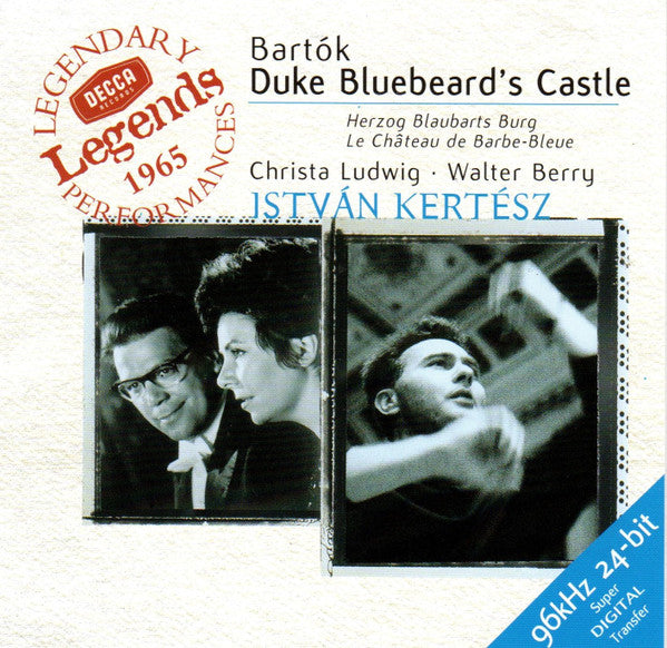 Bartók* - Christa Ludwig · Walter Berry · István Kertész : Duke Bluebeard's Castle = A Kékszakállú Herceg Vára = Le Château de Barbe-Bleue (CD, Album, RM)