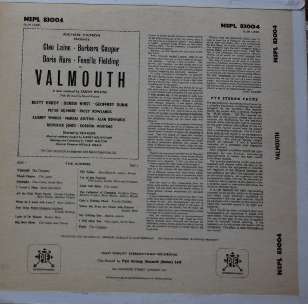 Sandy Wilson (2) : Valmouth (LP, Album)