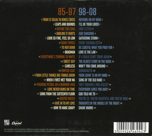 Paul Kelly (2) : Songs From The South Collector's Box Set (2xCD, Comp, Dlx + DVD-V, Comp, PAL + Box)