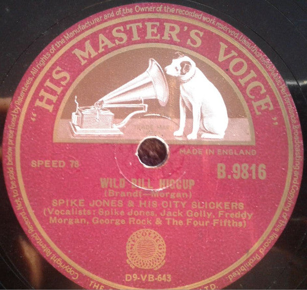 Spike Jones And His City Slickers : Riders In The Sky / Wild Bill Hiccup (Shellac, 10")